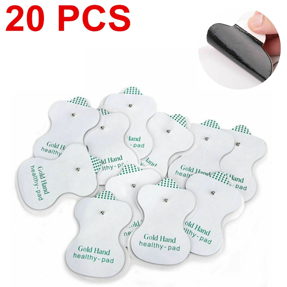 10/20/50 PCS Snap On Replacement Gourd-shaped Electrode Pads for E.M.S TENS  Unit Pulse Massager Digital Therapy Machine