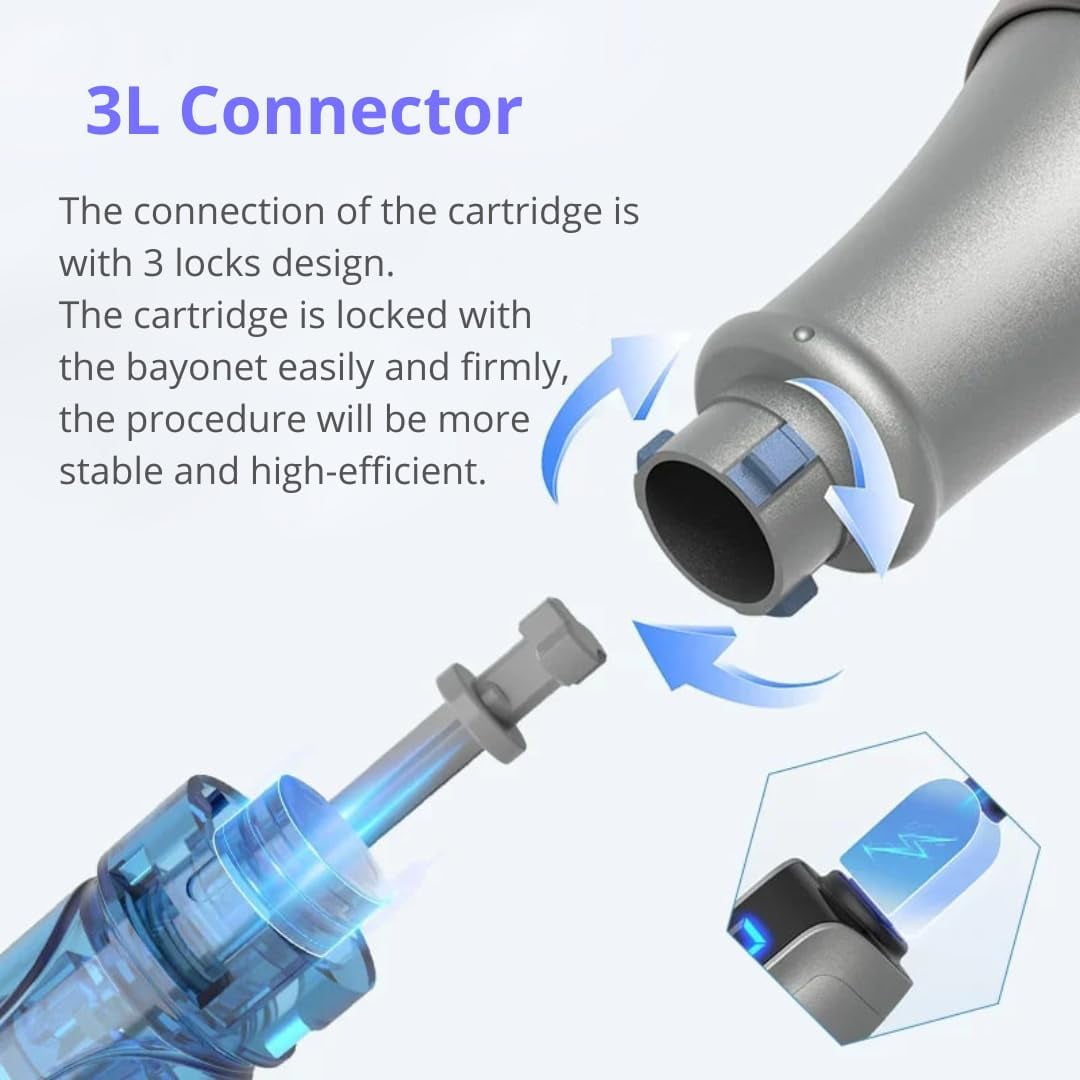 Electric M8S Dermapen Pen, Wireless Tool Auto Pen Care Tool with Skin Care Cartridges Replacement