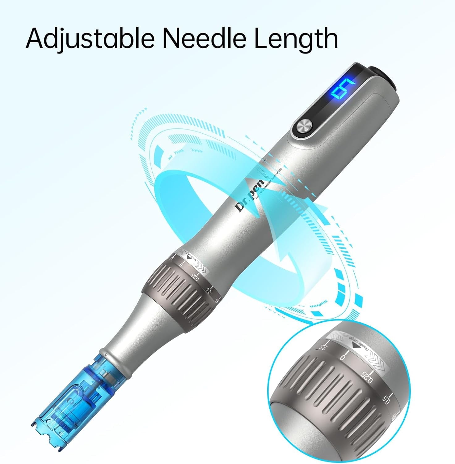 Electric M8S Dermapen Pen, Wireless Tool Auto Pen Care Tool with Skin Care Cartridges Replacement
