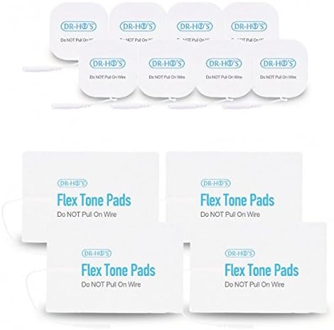 DR-HO’S Gel Pads for TENS Unit – Flex Tone Large Pairs & Small Replacement Electrodes – Compatible Pads for EMS Muscle Stimulator Electrotherapy Devices