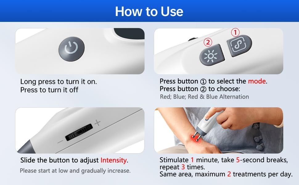Electronic Acupuncture Pen Electric Meridian Acupressure Point Tool Massage Pulse Therapy Device for Pain Relief Rechargeable
