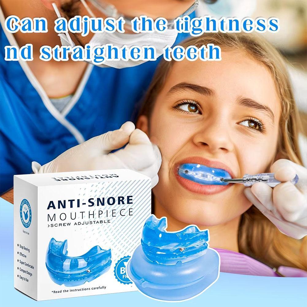Adjustable Anti Snoring Device Mouth Guard Anti-Snoring Sleep Aid Device Sleeping Bruxism Snoring Stopper Help Sleep Mouthpiece