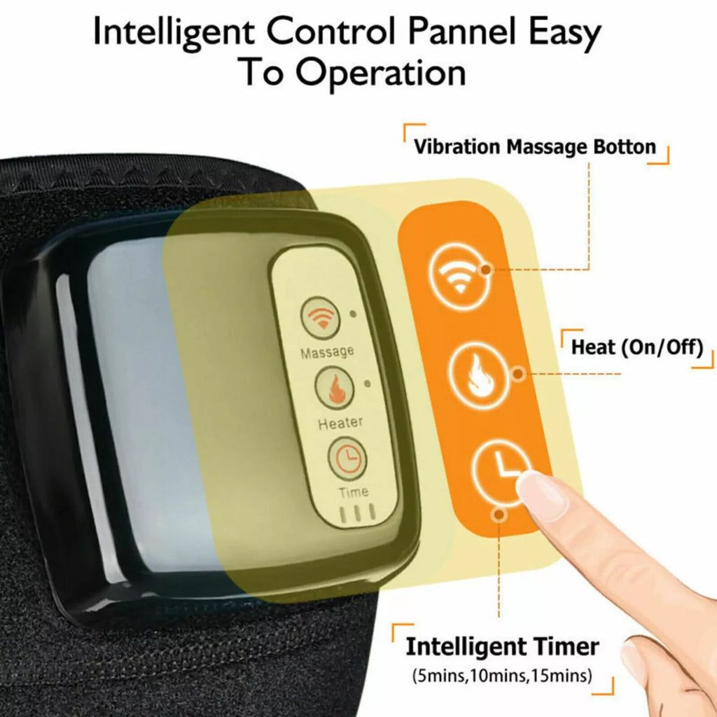 3 In 1 Knee Joint Physiotherapy Massager Pneumatic Air Compression Heating Vibration Leg Pain Relief Support Machine Home Use