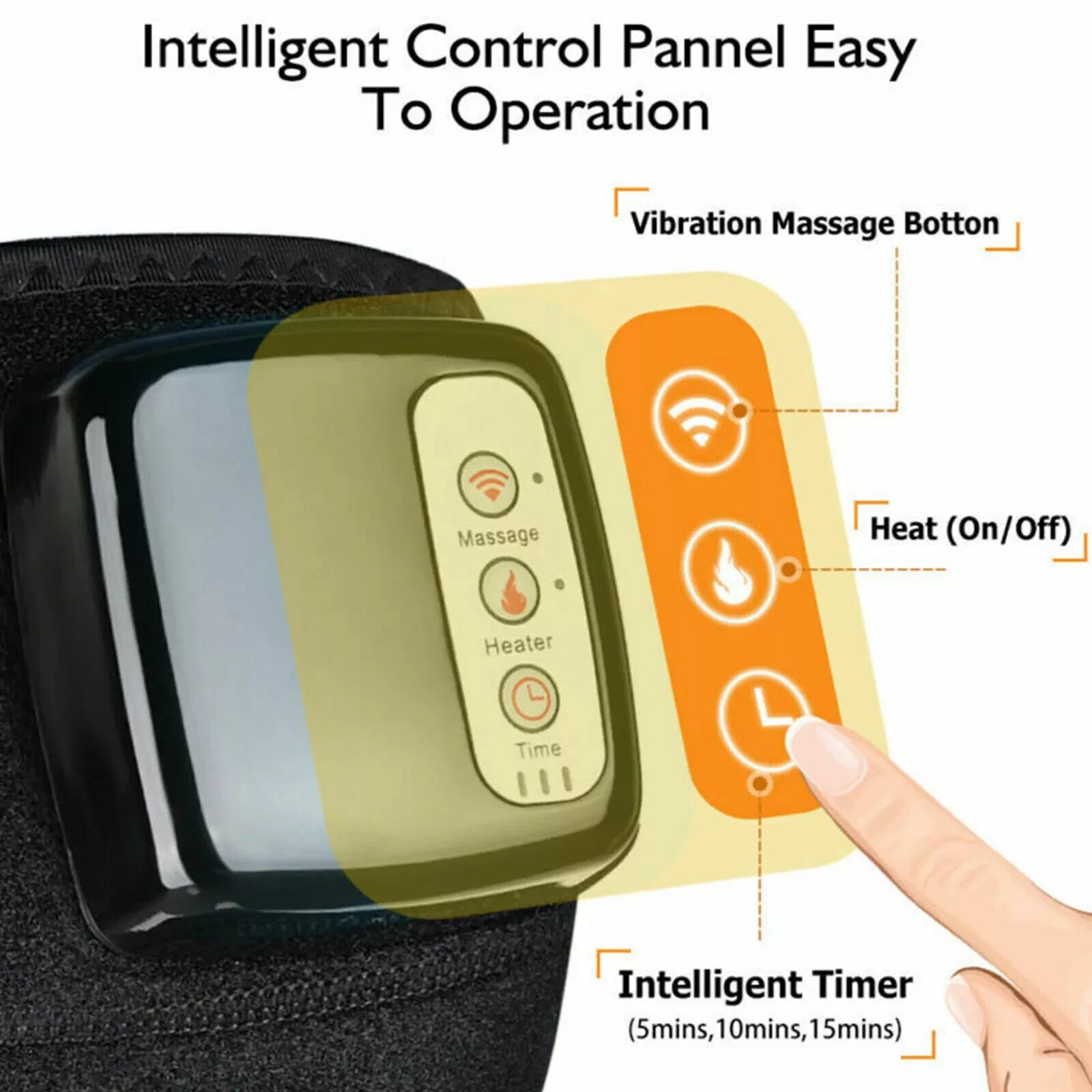 3 In 1 Knee Joint Physiotherapy Massager Pneumatic Air Compression Heating Vibration Leg Pain Relief Support Machine Home Use