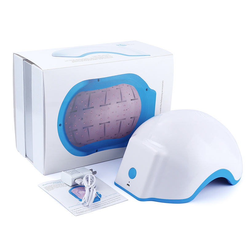 LED Red Light Hair Growth Helmet, Portable Scalp Phototherapy Cap for Thinning Hair, Home Hair Loss Regrowth Treatment Device