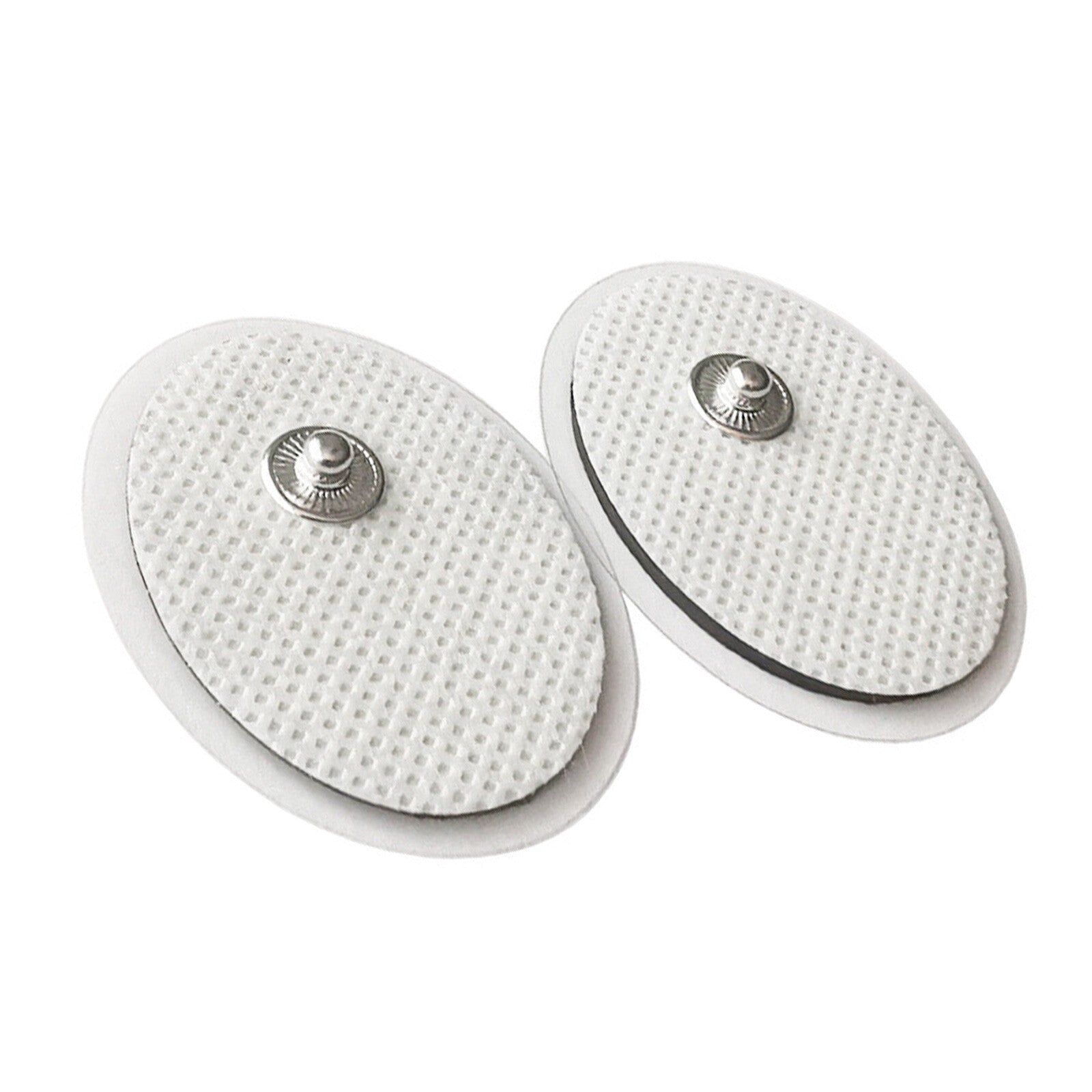 10-80Pcs Replacement Small Oval Snap On / Palm Electrode Pads Cloth for Tens Machine Pulse Massagers Home Use