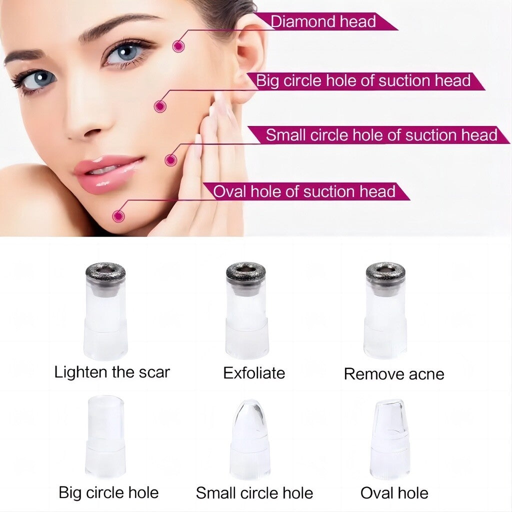 Diamond Microdermabrasion Blackhead Removal Vacuum Peeling Skin Rejuvenation Dermabrasion Facial Massage Beauty Device