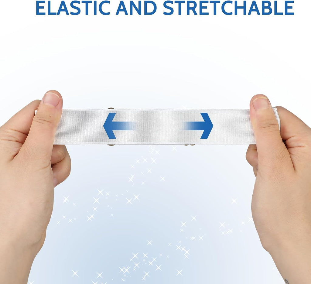 1 Pair Adjustable Elastic Shirt Sleeve Holder Strap Anti Slip Arm Band Cuff Fastener For Business Formal Dress Shirt Accessory