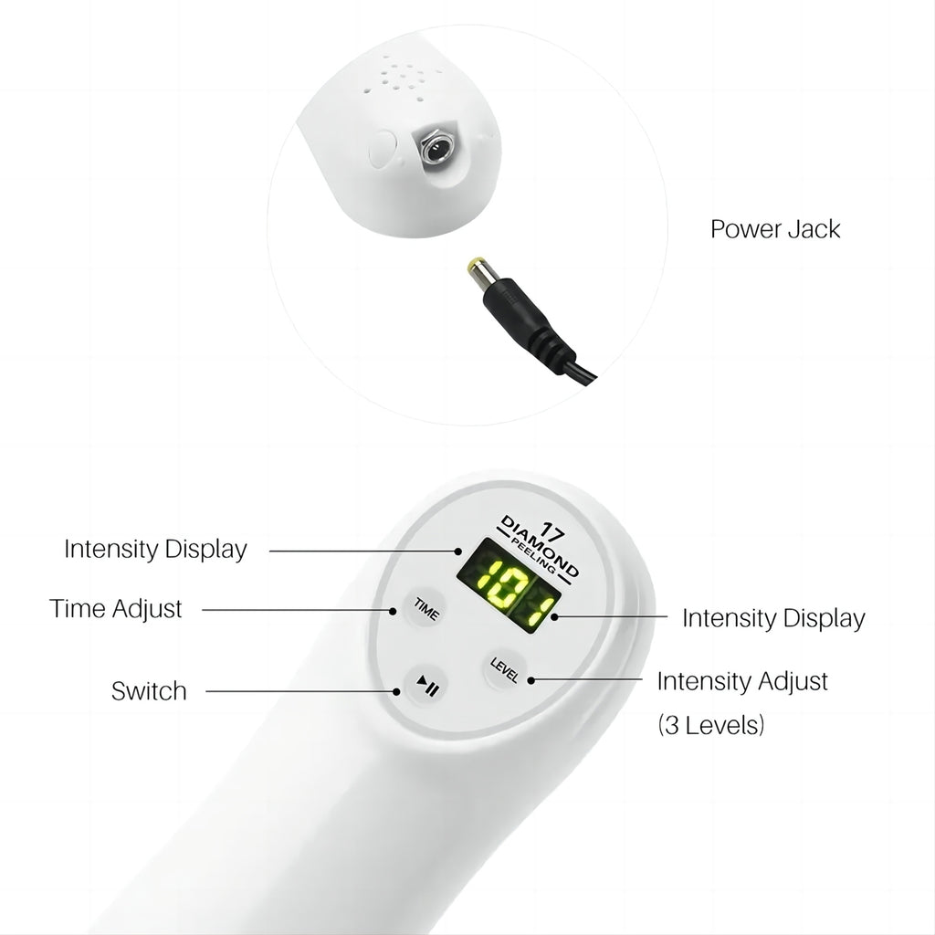 Diamond Microdermabrasion Blackhead Removal Vacuum Peeling Skin Rejuvenation Dermabrasion Facial Massage Beauty Device