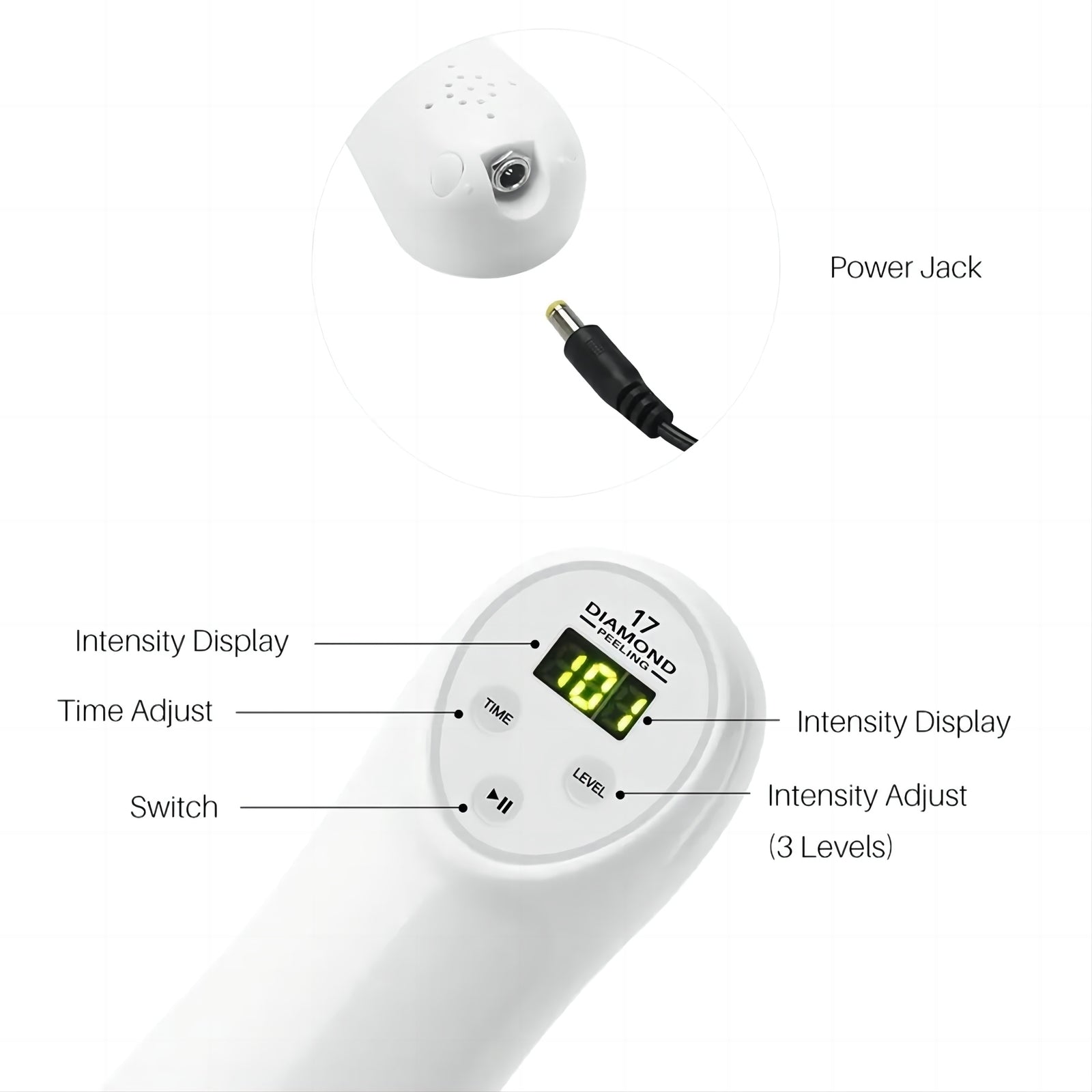Diamond Microdermabrasion Blackhead Removal Vacuum Peeling Skin Rejuvenation Dermabrasion Facial Massage Beauty Device