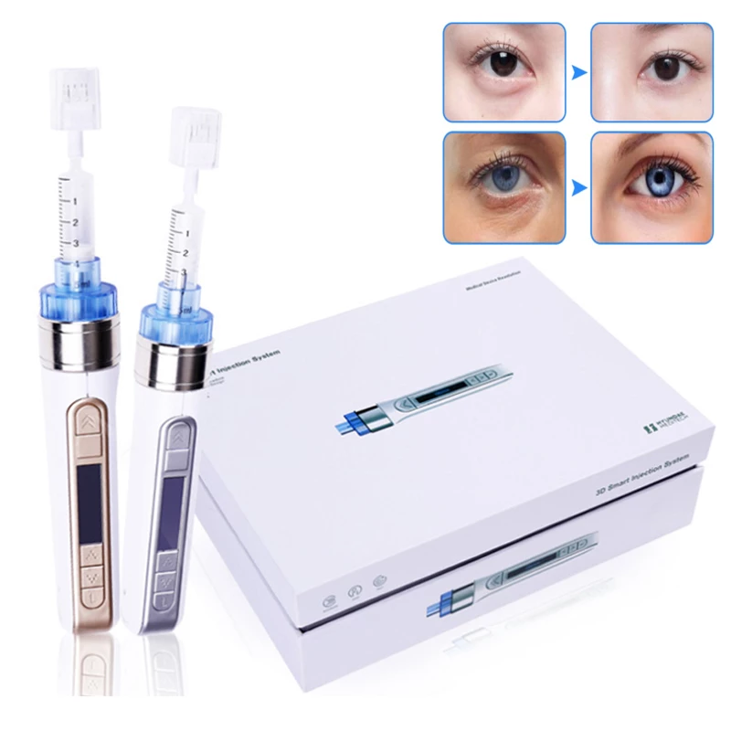 Portable 3D Smart Injection System Painless Multi Needle Mesogun for Electroporation Mesotherapy ABS Material