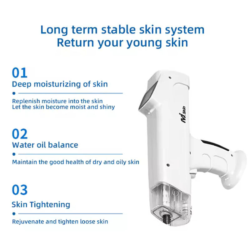 MJ Skin Care Mesotherapy Injection Gun Hydra Injector Device for Skin Booster Hydration Rejuvenation Wrinkle Removal