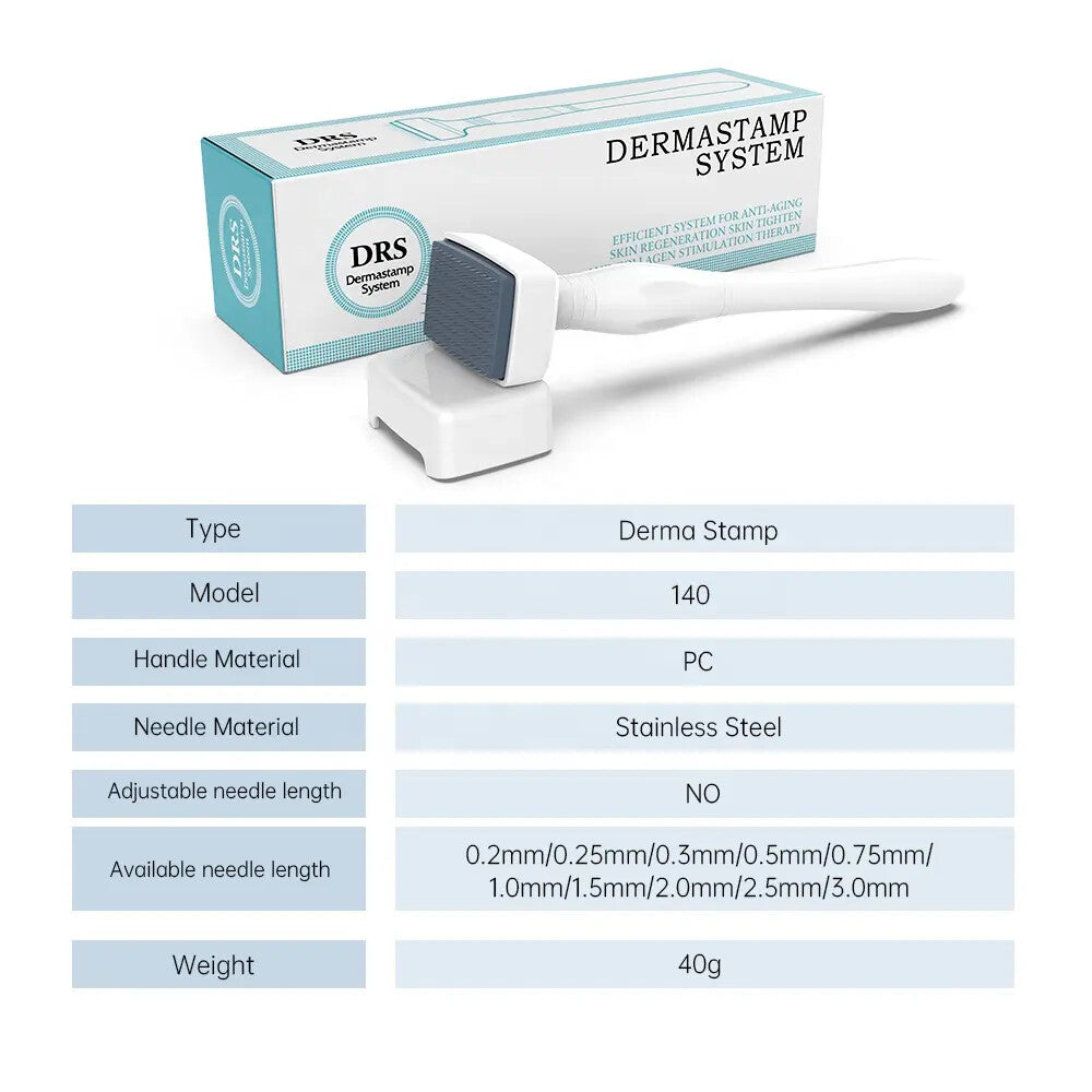 140 Pin DRS Derma Stamp Microneedling Tool Home Salon Use Skin Tightening Rejuvenation Facial Treatment Instrument
