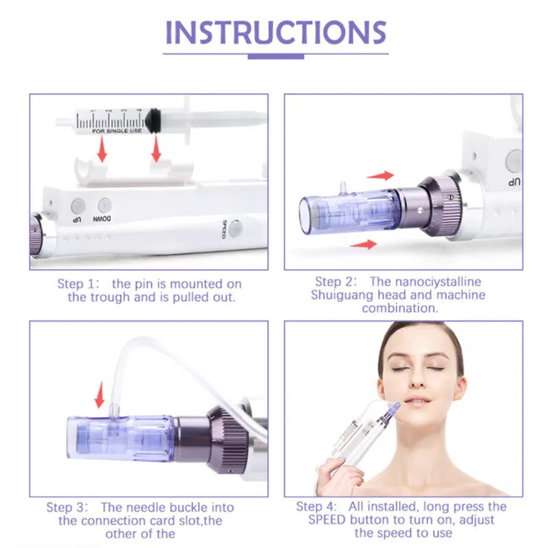 Portable Smart 2 in 1 Electric Mini Water Beauty Gun Facial Skin Care Wrinkle Remover
Multi-Purpose Beauty Tool for Home