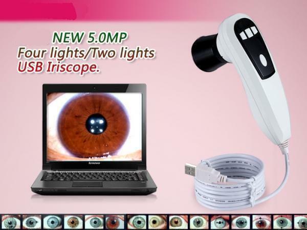 5.0 Mega Pixel High Resolution Iridology Analyzer Machine for Eye Iris Analysis 4 LED/2 LED Lamps Control