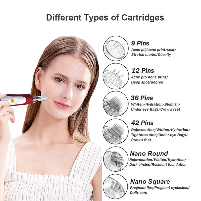 Micro Needle Cartridge Replacement Dr Pen Needles Cartridge Bayonet Coupling for M5 M7 N2 a6 E30 Skin Meso Therapy Microneedling Pen