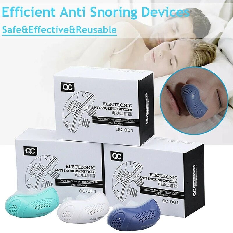 Electric Anti Snore Stopper Device Sleeping Help Smooth Breathing Nasal Machine