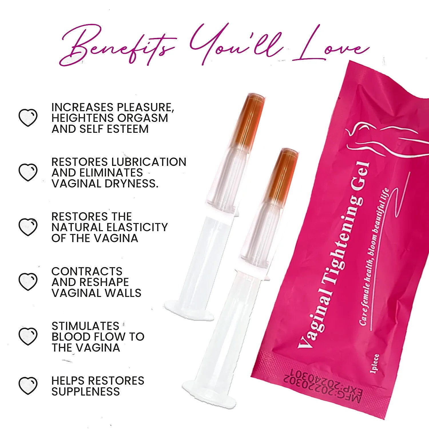 Women Vaginal Tightening Moisturizing Gel Natural Plant Extract Intimate Care Single Pack 5/10/20 Count Options