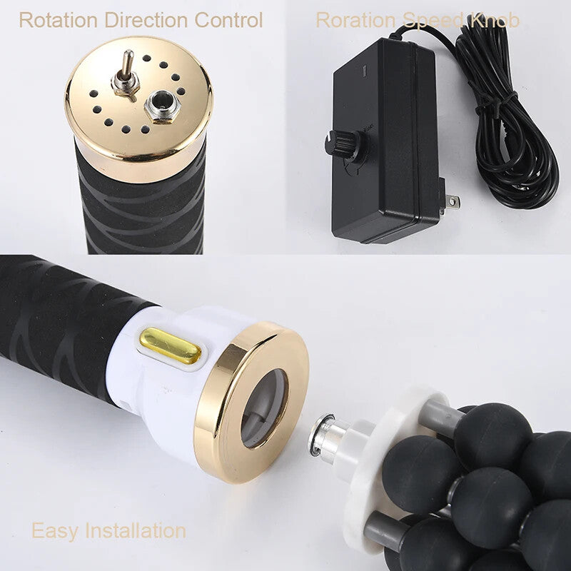 Electric Deep Tissue Roller Massage Stick Rechargeable Muscle Relax Roller Tool For Leg Back Arm Soreness Recovery Fitness Massage Device