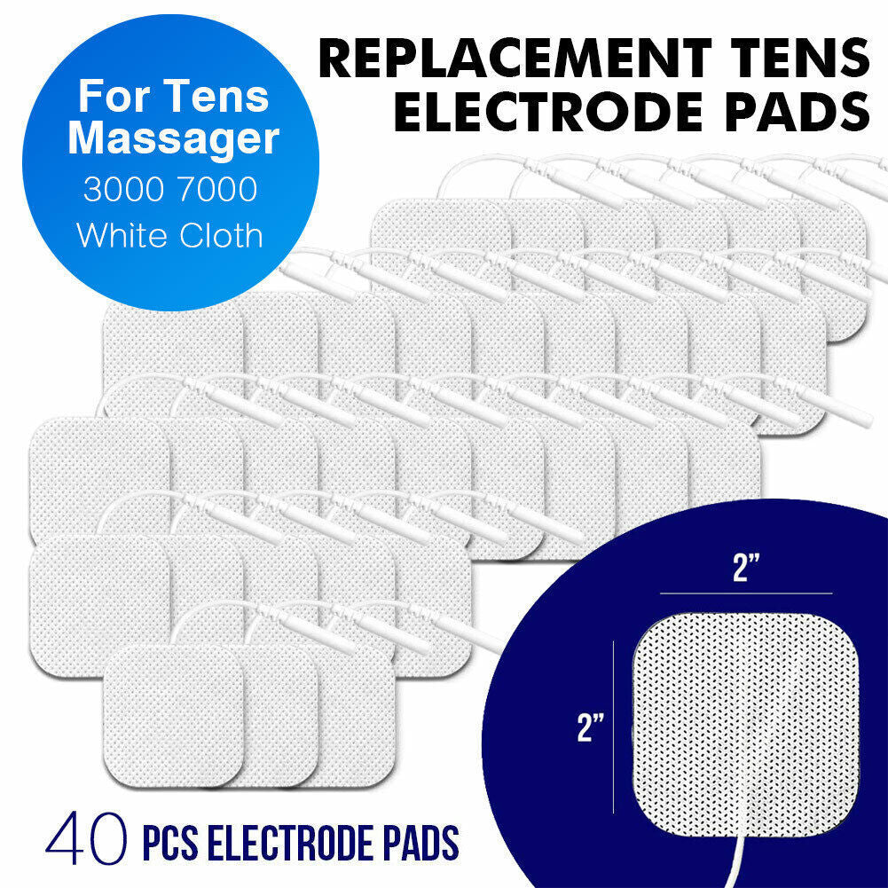 40/80 PCS Reusable TENS Electrode Self-adhesive Pads EMS Replacement Unit 7000 3000 2x2 Muscle Stimulator BULK