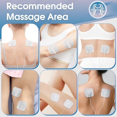 20/40PCS Replacement 3.5mm Snap 2x2" Self-Adhesive TENS Unit Electrode Pads Compatible with TENS Devices with 3.5mm Connector