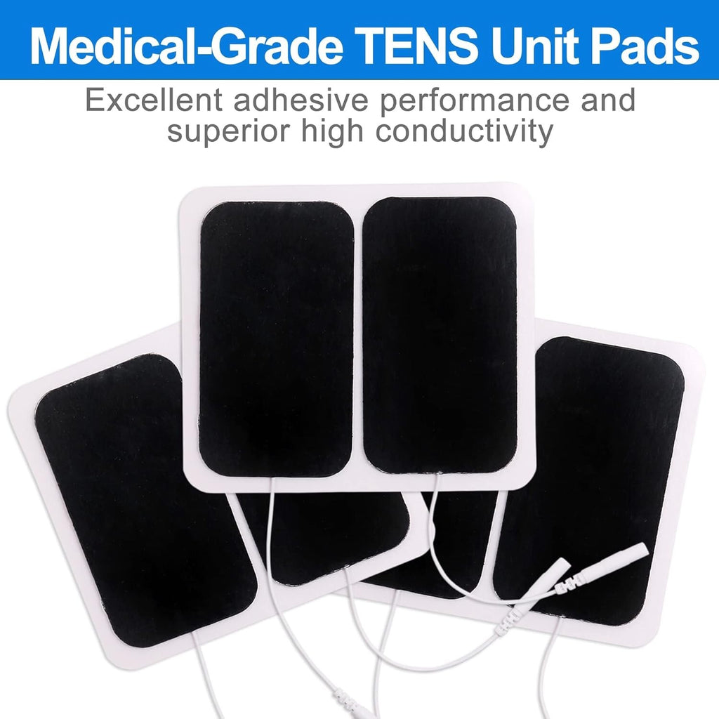 20/40X Replacement Large 2"x3.5" White Cloth Self Adhesive Electrode Pads for Tens Unit 7000 3000 Muscle Stimulator Pulse Massagers
