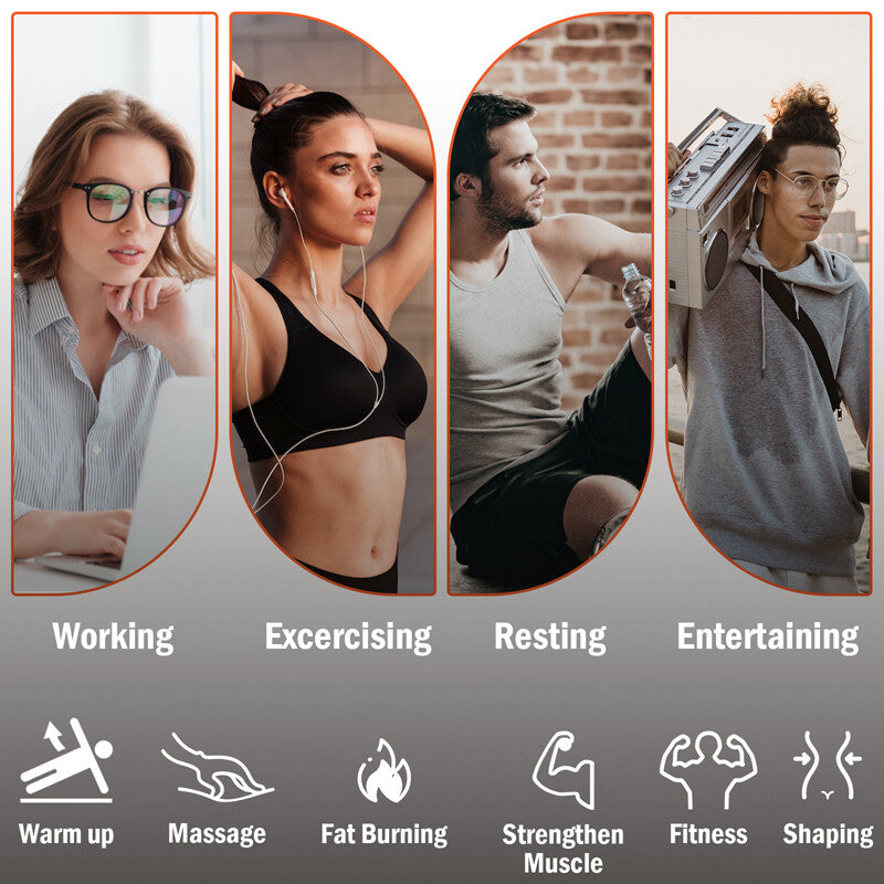 Electric Abdominal Muscle Toning Trainer ABS Stimulator Toner Fitness Binder Gym Belt Body Shaper Massager Home Use