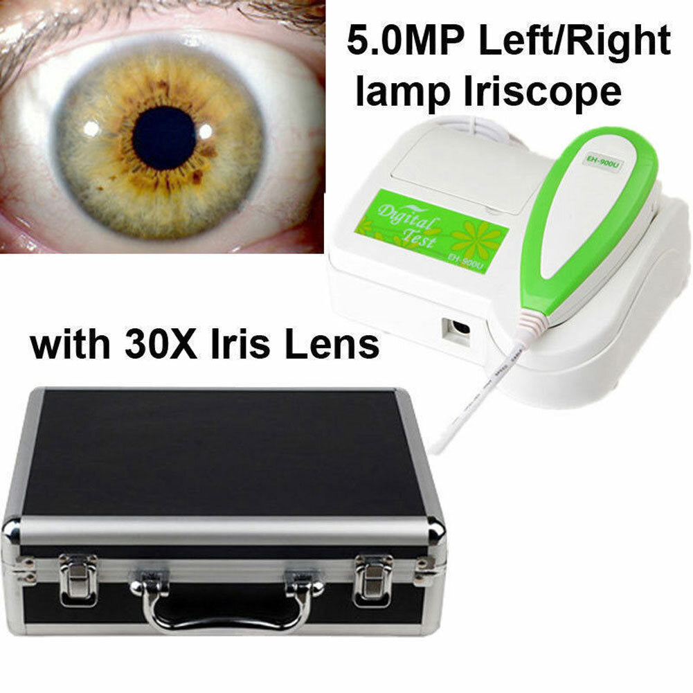 Latest 5.0 MP USB Iriscope Iris Analyzer Iridology Scanner Camera Lens w/ Pro Iris Software High Resolution