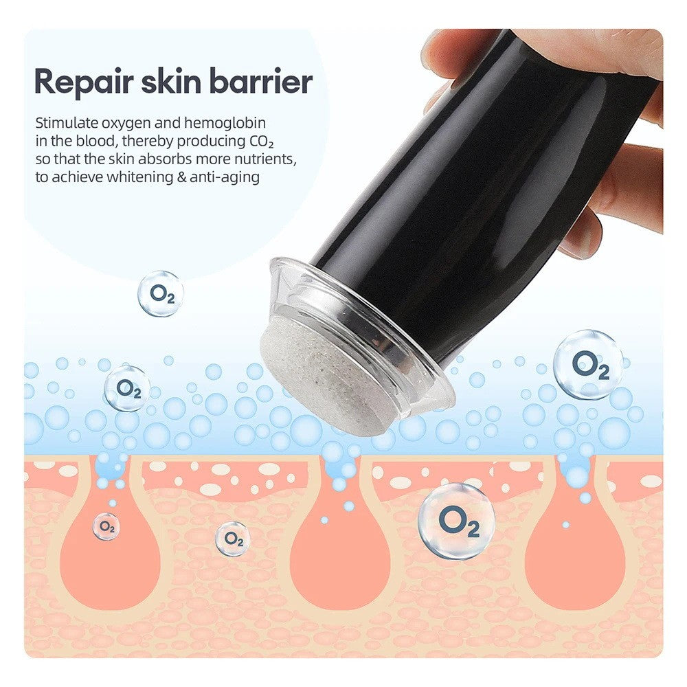 CO2 Oxygen Bubble Pen 5 Gear Vibration Handheld Oxygen Bubble Beauty Tool Deep Skin Cleansing Device Home Salon Skin Care
