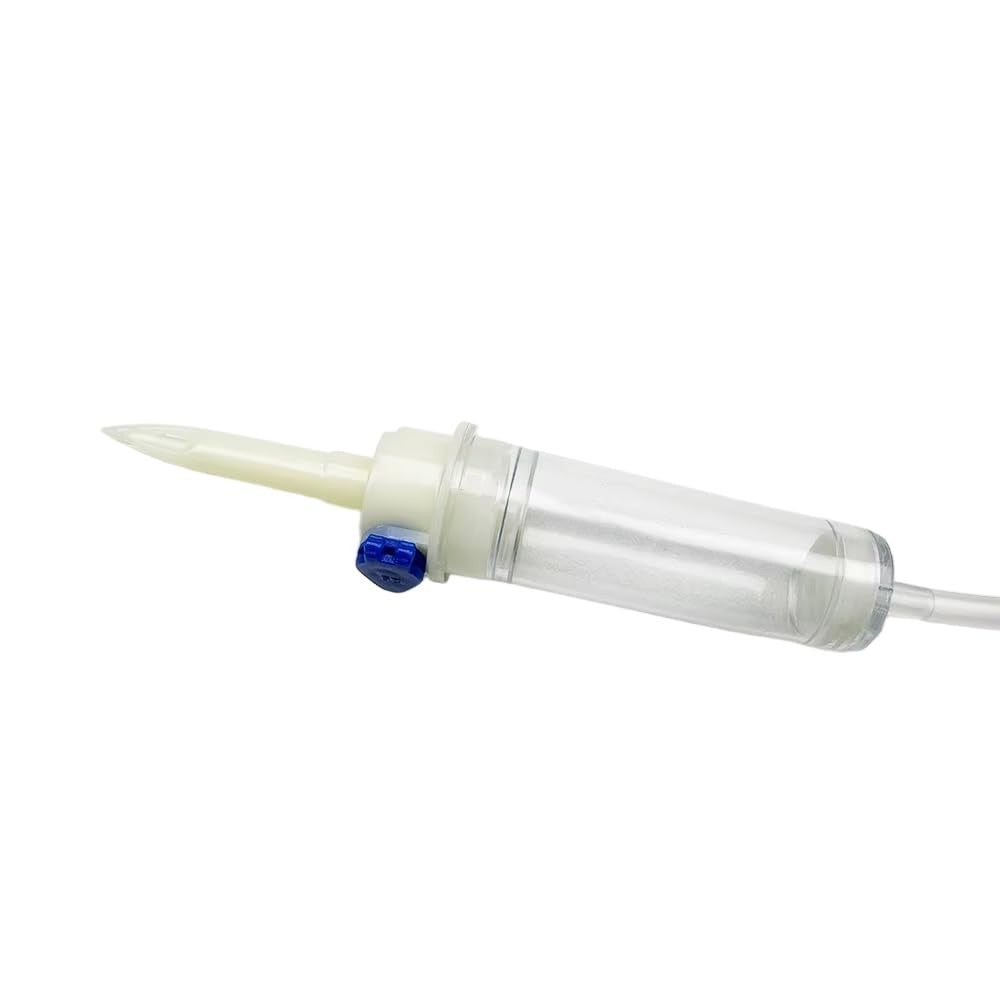 Disposable Sterile Intravenous Infusion Set For Animal Use Veterinary Adjustable Flow Fluid Delivery Infusion Catheter Tube Accessory (10 Pack)