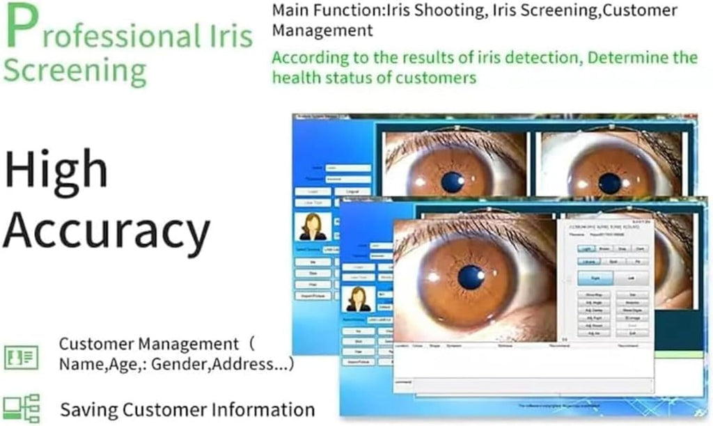 Iridology Camera,Iris Analyzer,USB Iriscope,High Resolution HD CCD USB Iriscope with Aluminum Box + Hd 13 Million Pixel + Iris Analysis Software