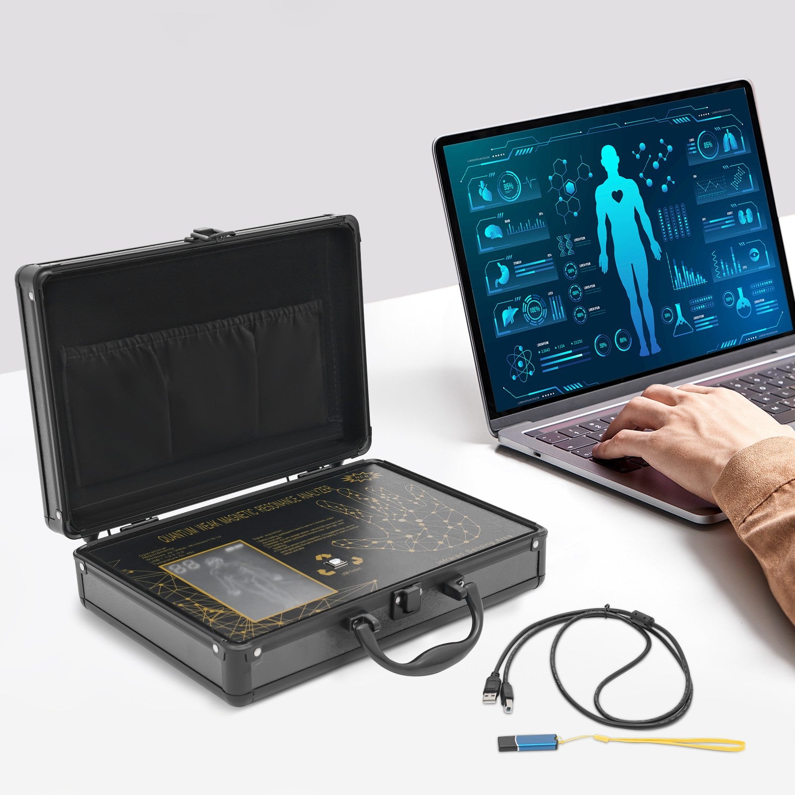 6th Gen Quantum Magnetic Resonance Body Analyzer, Quantum Analyzer Machine, Full-Body Scanner, Health Detector, Palm Touch