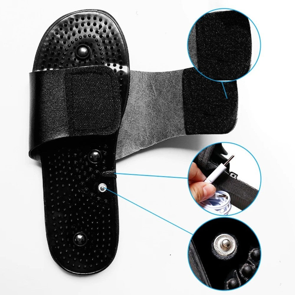 1 Pair Conductive Electrode Massage Slippers Foot Therapy Shoe Pad For TENS EMS Physiotherapy Machine Foot Circulation Relax Accessory
