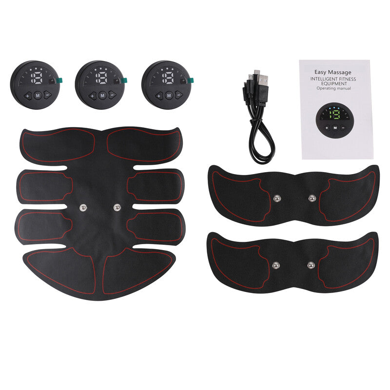 Electric Abdominal Muscle Toning Trainer ABS Stimulator Toner Fitness Binder Gym Belt Body Shaper Massager Home Use