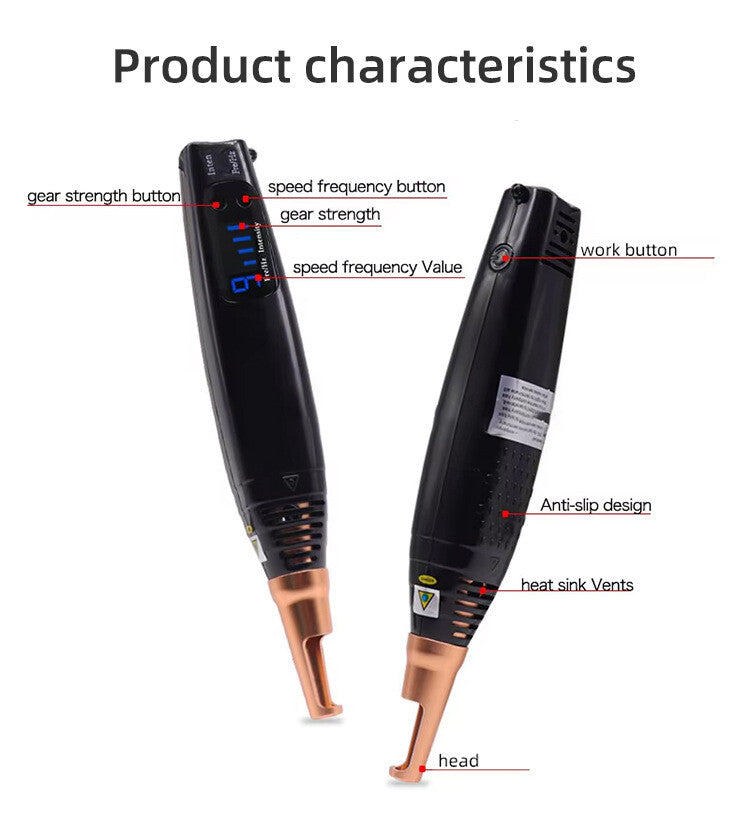 Black Red Blue Picosecond Pen Second Generation Handheld Portable Melanin Sweeping Pen for Face Mole Removal Picosecond Meter