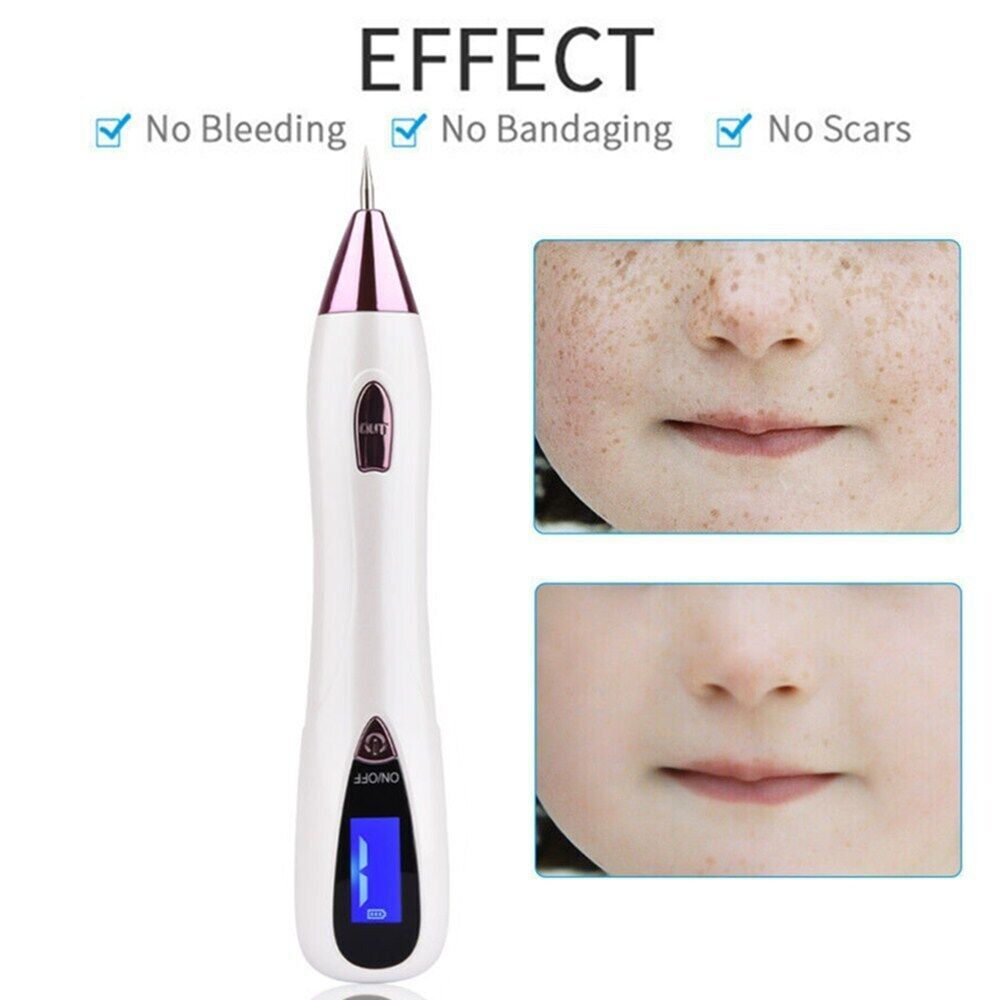 LCD Laser Skin Tag Freckle Wart Dot Mole Remove Pen Dark Spot Tattoo Removal USB Multi Function Beauty Equipment