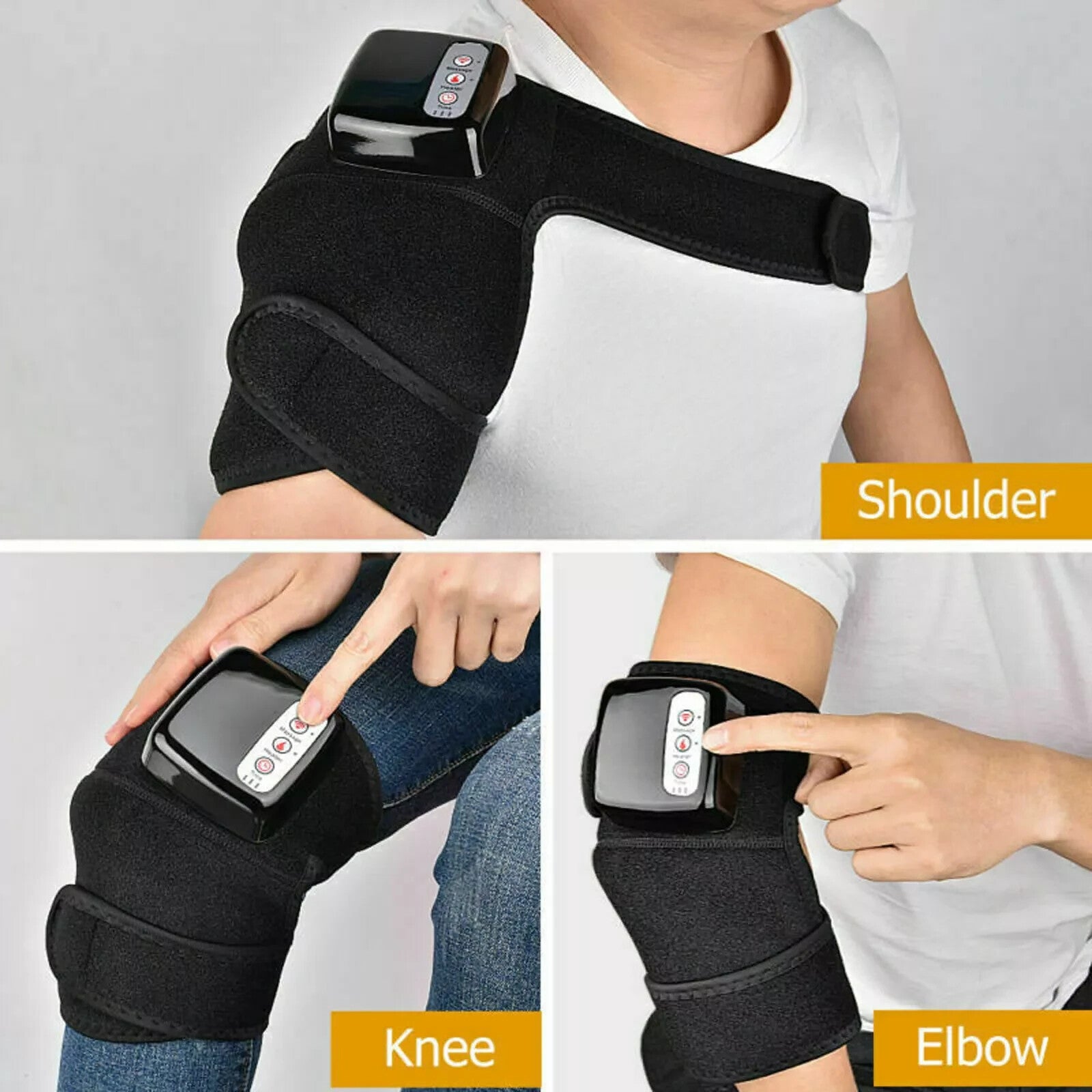 3 In 1 Knee Joint Physiotherapy Massager Pneumatic Air Compression Heating Vibration Leg Pain Relief Support Machine Home Use