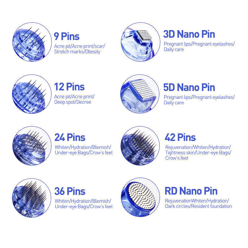 1/3/5/7/9/12/36/42Pin Nano 5D 3D Replacement Round Micro Tips Cartridge For Device A1 Device for Skin Care