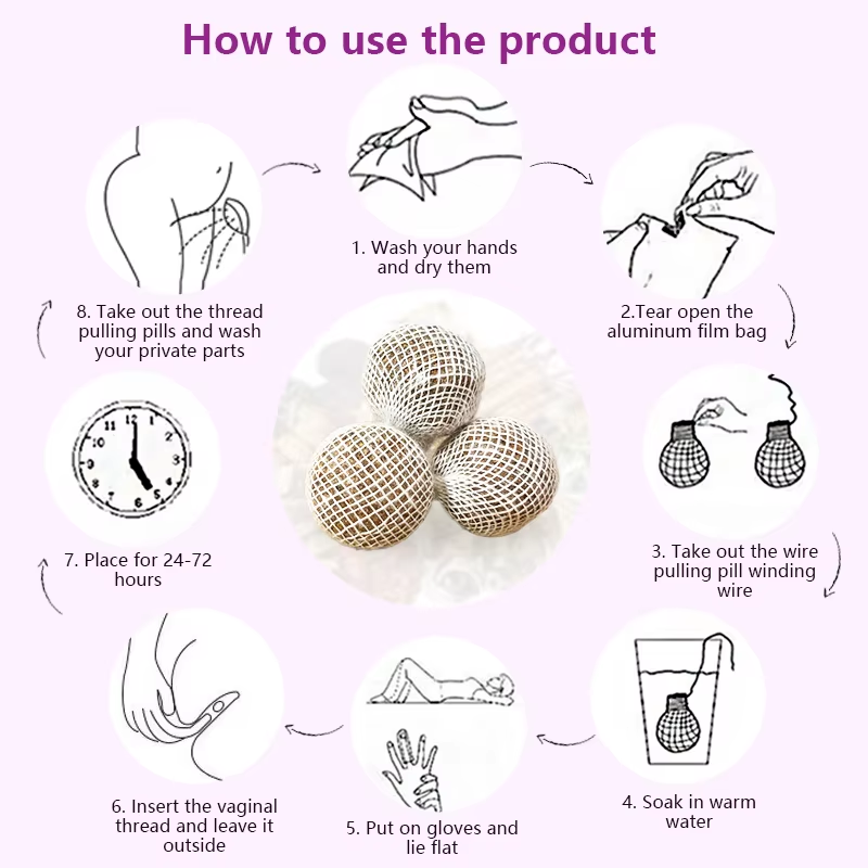5-100PCS Natural Herbal Detoxifying Pearl Tampons for Female Intimate Hygiene and Personal Care