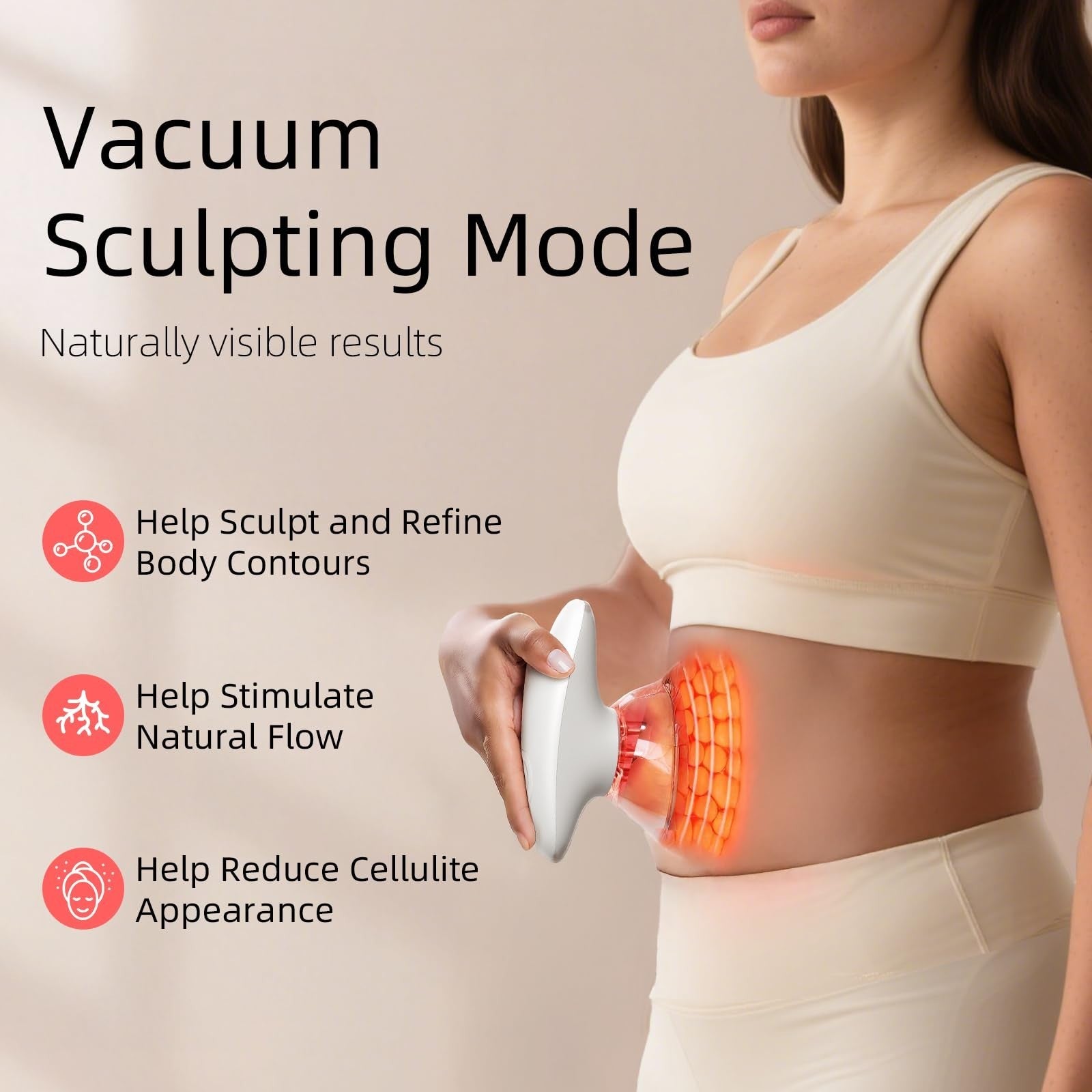 3 In 1 Handheld Body Slimming Massager EMS Red Light Heating Skin Tightening Machine Face Belly Body Shaping Anti Cellulite Beauty Device