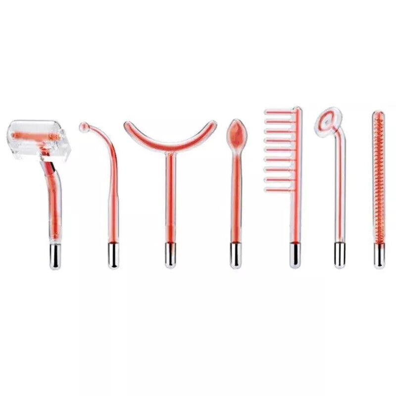 Replacement Glass Electrodes Red/Blue/Purple Light Glass Tube Accessories for High Frequency Facial Beauty Wand Machine
