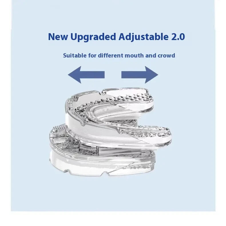 Upgraded Adjustable Anti Snore Mouthpiece Sleep Aids Mouth Guards Stop Snoring Adjustable Braces Sports Braces with Handle