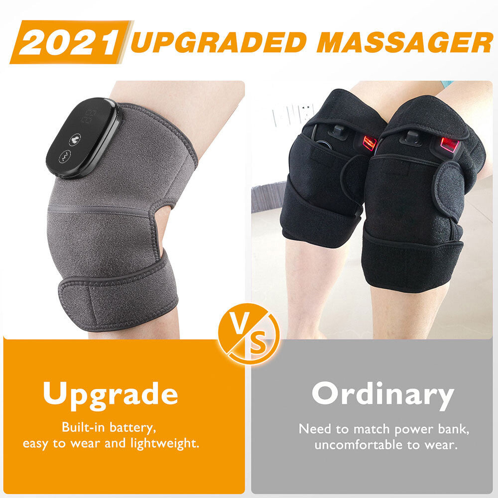 3 IN 1 Smart Timed Pain Relief Heating Vibration Elbow Shoulder Knee Massage Belt Electric Joint Body Massager for Leg