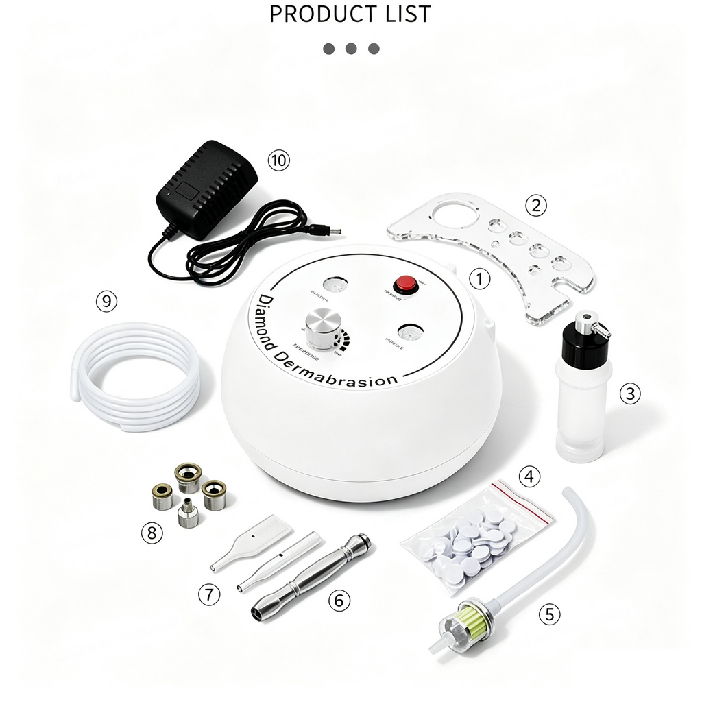 Portable 3 in 1 Microdermabrasion Dermabrasion Blackhead Remover Vacuum Suction Water Facial Sprayer Cleaning Machine