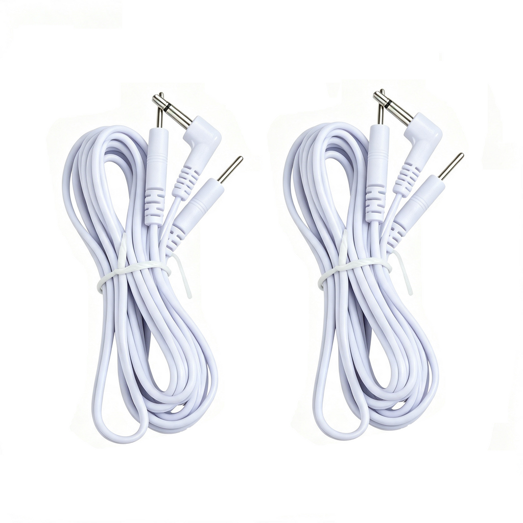 2PCS Electrode Wire Cable 3.5mm or 2.5mm Plug Jack TENS Lead Wire with 2mm Pin Electrode Cables for Massage EMS Stimulation Machine