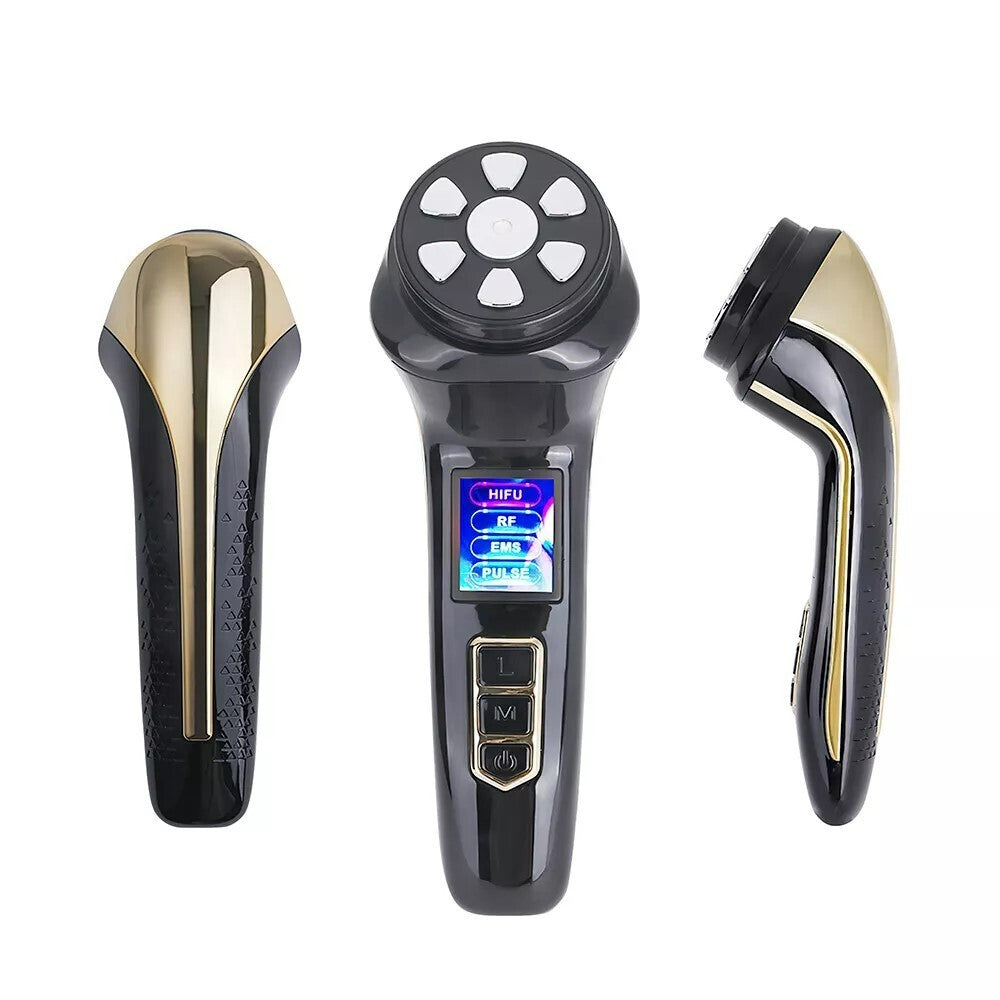 4 In 1 Mini HIFU Machine HIFU RF EMS Pulse Facial Lifting Device Home Use Anti-Aging Wrinkle Removal Skin Rejuvenation Beauty Tool