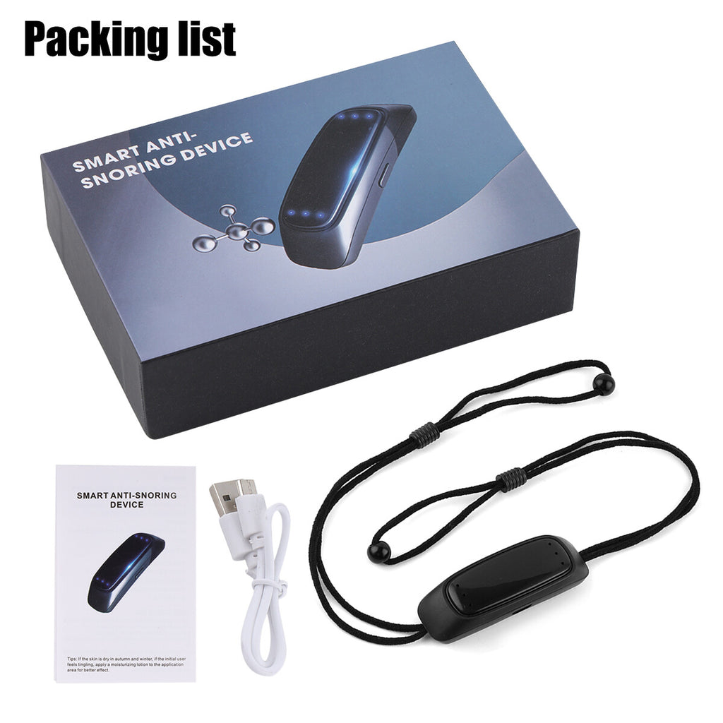 Electric Smart EMS Anti Snoring Pulse Device Rechargeable Comfortable Sleep Well Snoring Stopper
