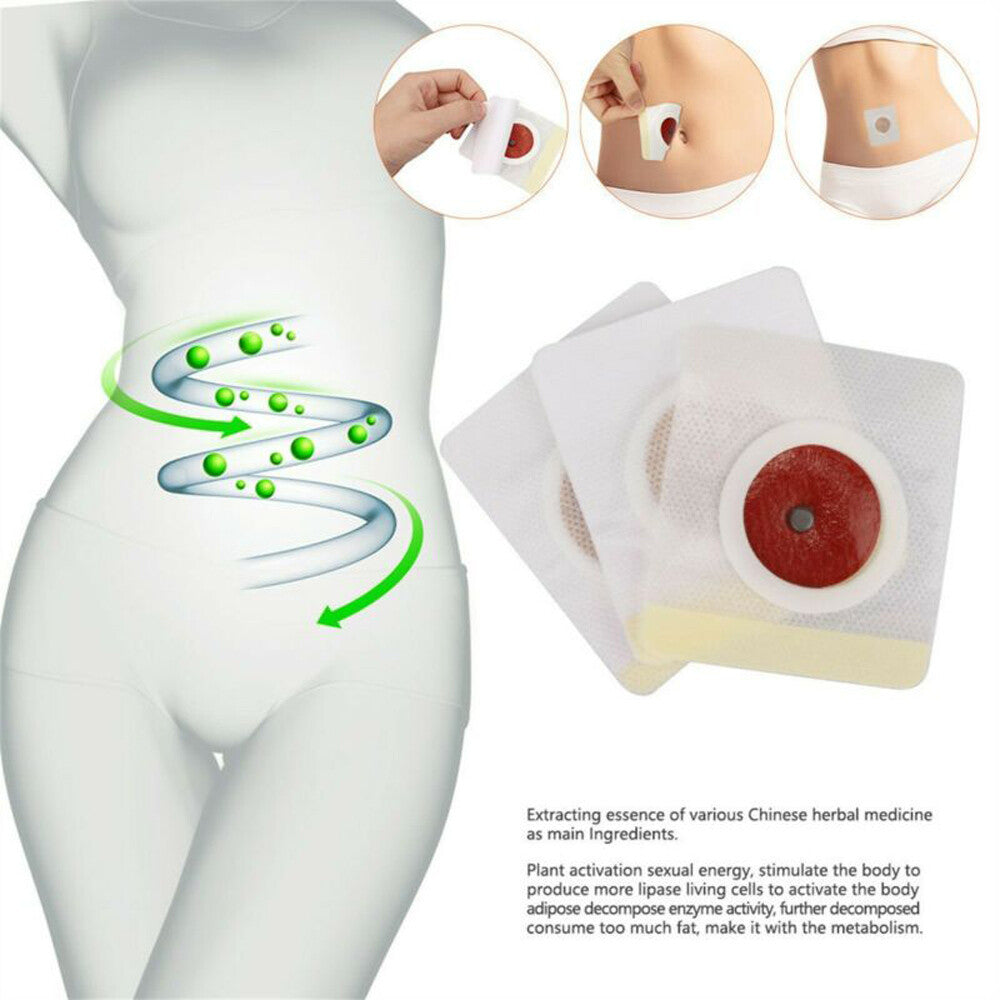 60/120 Pcs Magnetic Slim Navel Patches Natural Herbal Belly Fat Burning Sticker Body Shaping Weight Loss Slimming Patch Kit