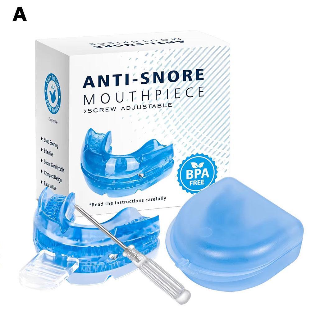 Adjustable Anti Snoring Device Mouth Guard Anti-Snoring Sleep Aid Device Sleeping Bruxism Snoring Stopper Help Sleep Mouthpiece
