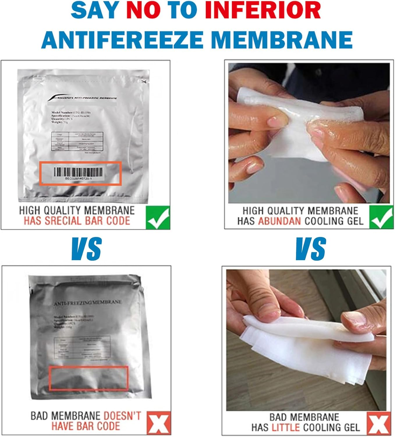 10/20Pcs Anti-freezing Membranes S/M/L Size Disposable Skin Protective Film for Cryolipolysis Fat Freeze Slimming Machine
